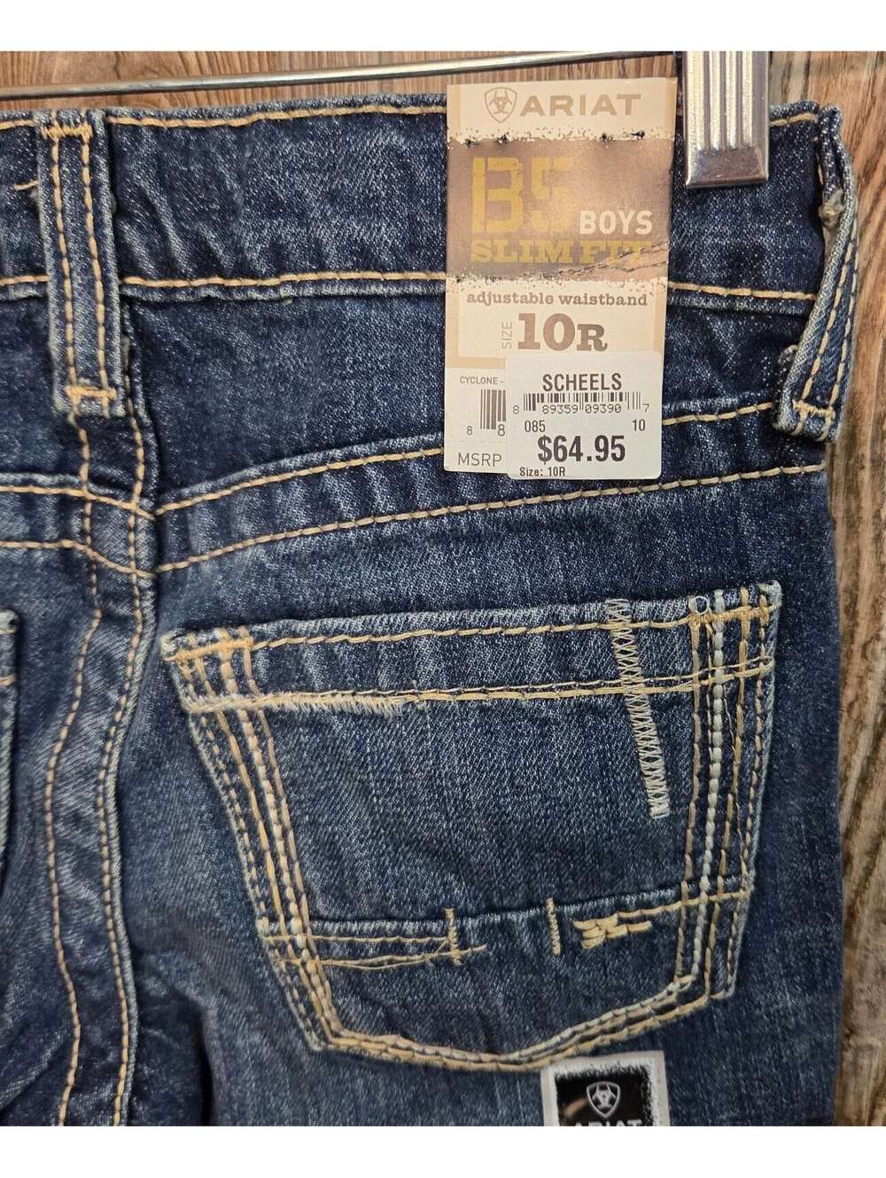 Ariat B5 Denim Blue Jeans Youth 10R Slim (25x26) Western Cowboy Rodeo - NEW TAGS